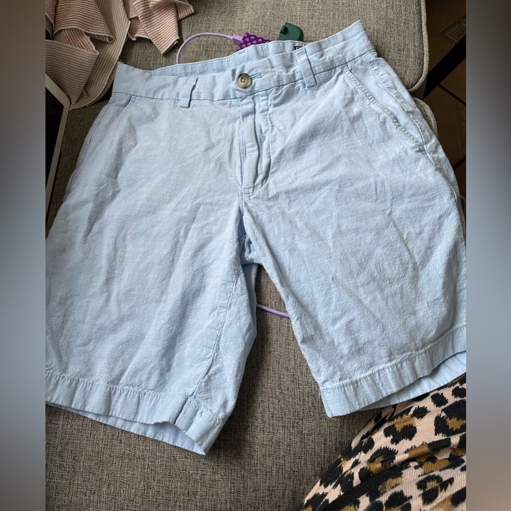 Vineyard Vines Sky Blue Breaker shorts w pockets flat front size 28